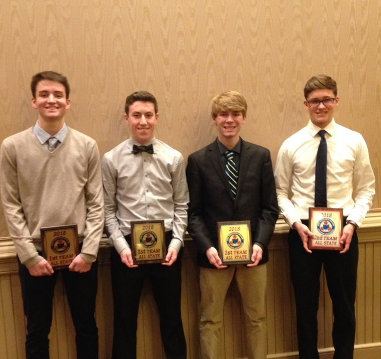 Three senior soccer players honored at state banquet