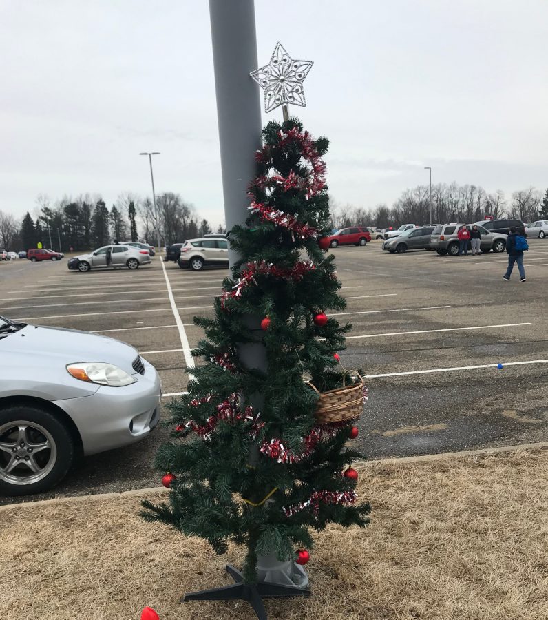 Christmas spirit spread in student parking lot