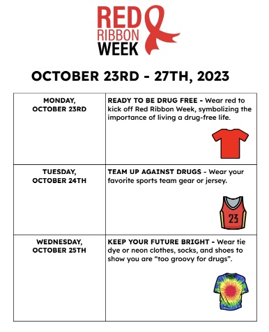 Red Ribbon Week-October 23rd-27th