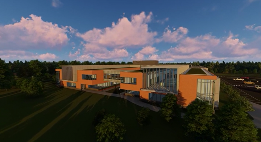 The original renderings for the design of the new Intermediate School were released in 2021. The new facility will be located in close proximity to both Wadsworth High School and Wadsworth Middle School. Photo courtesy of Wadsworth Board of Education.
