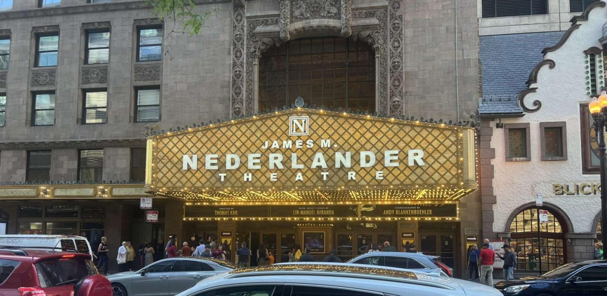 The choir will be seeing the musical Hamilton at the Nederlander Theatre on Friday, November 3. The Theatre originally opened in Chicago in 1926. Photo by Reagan Riggenbach.