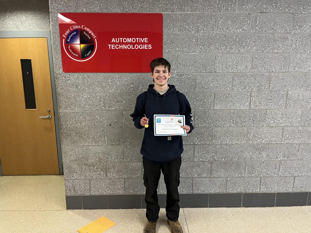 Dolgowicz participated in the SkillsUSA competition for WHS’s Automotive career tech program. The program sends one student to the competition each year. Photo by Maia Edwards.
