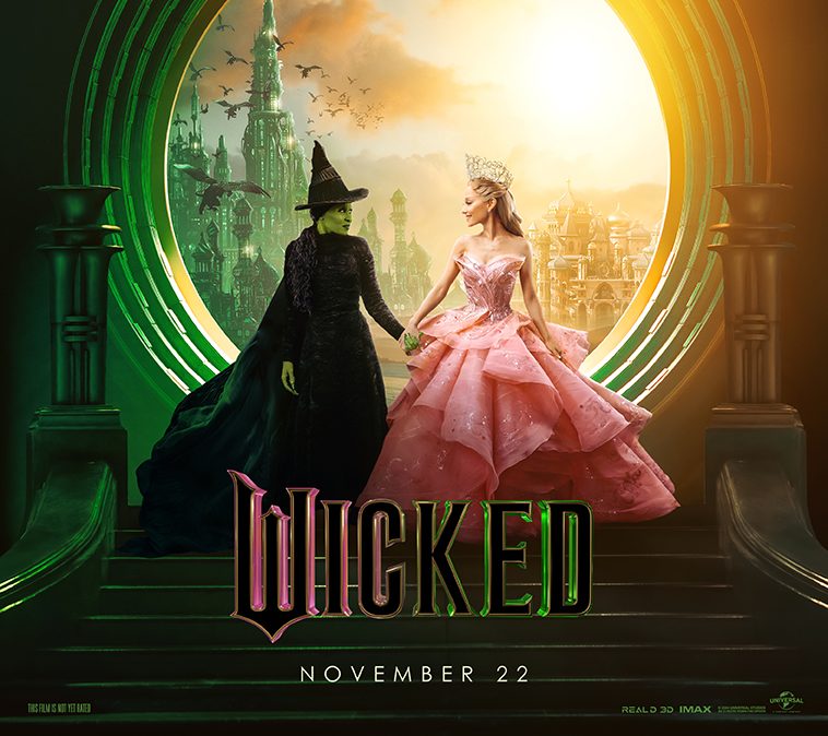 The poster for the “Wicked” film, with Cynthia Ervio as Elphaba on the left and Ariana Grande as Galinda on the right. The film was directed by Jon M. Chu, the director of “Crazy Rich Asians.” Photo courtesy Fair Use Laws.
