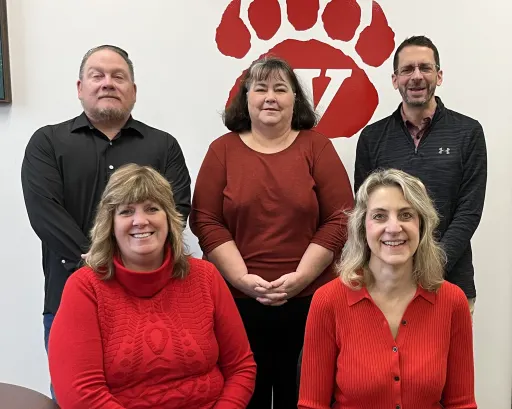 The Wadsworth School Board poses for the 2024 - 2025 school year photo. Amanda Gordon is in the middle of the back row and Tim Beck is on the right in the back row. Photo courtesy of Wadsworth City Schools District. 