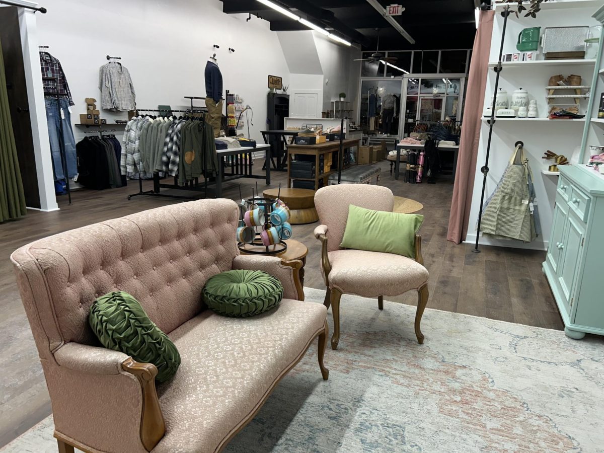 This image is the inside of the Quaint Boutique side of the store during construction. The brick-and-mortar opened Feb. 1 alongside Just Eat The Cookie. Photo courtesy of Sarah Richards.