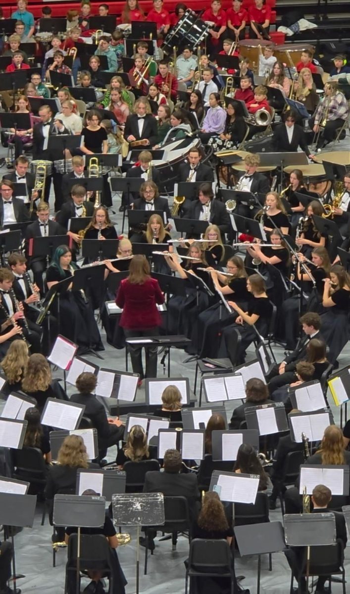 The band played on Monday, Dec. 15, in the Wadsworth High School gym. The high school bands played along side the middle school and intermediate school band.