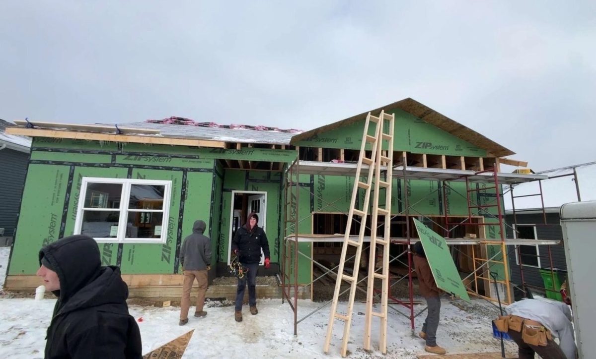 The final steps the Compact Program can take to complete the house is framing on the second floor, installing walls, and finishing the shingles on the roof. The Carpentry Compact Program handles everything in the house except plumbing, electricity, and HVAC.  