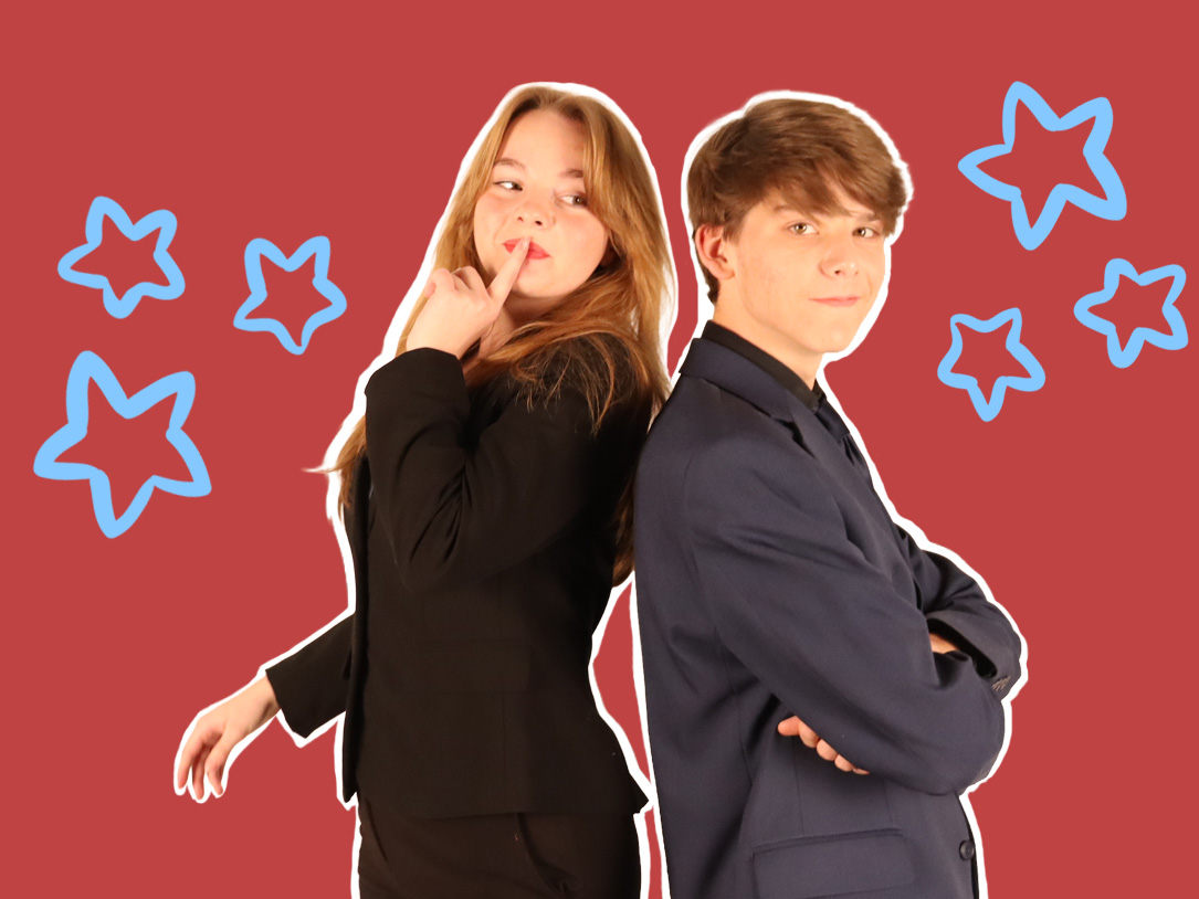 Kendall Randolph (left) and Jack Mallory (right) are shown. They are former Speech And Debate state champions and will be competing at the state tournament on March 6 and 7, 2025.