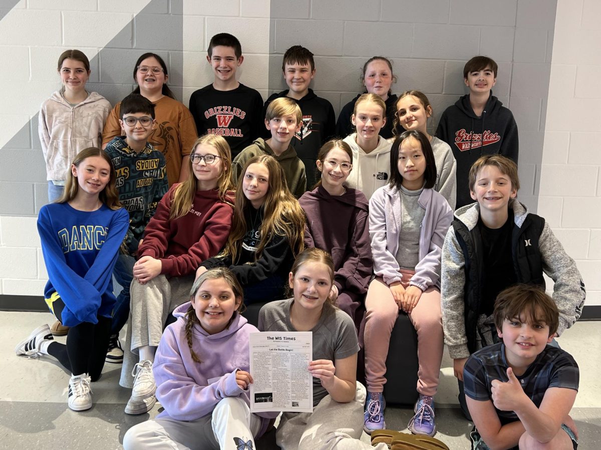 This is the current staff of “The WIS Times.” It is written by sixth grade students, and they meet once a week to write their stories.